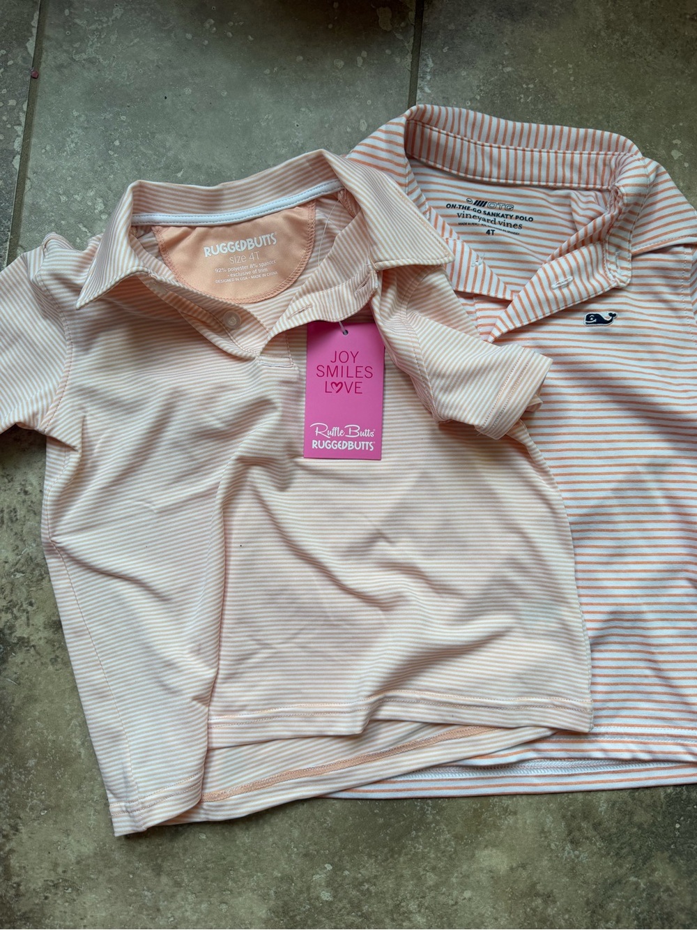 Orange Stripe Kids Polo Shirt - Vineyard Vines & Ruffle Butts